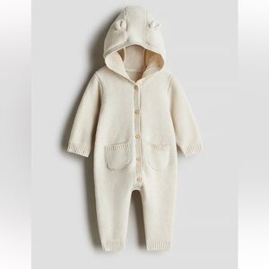 H&M COTTON-KNIT JUMPSUIT 3M